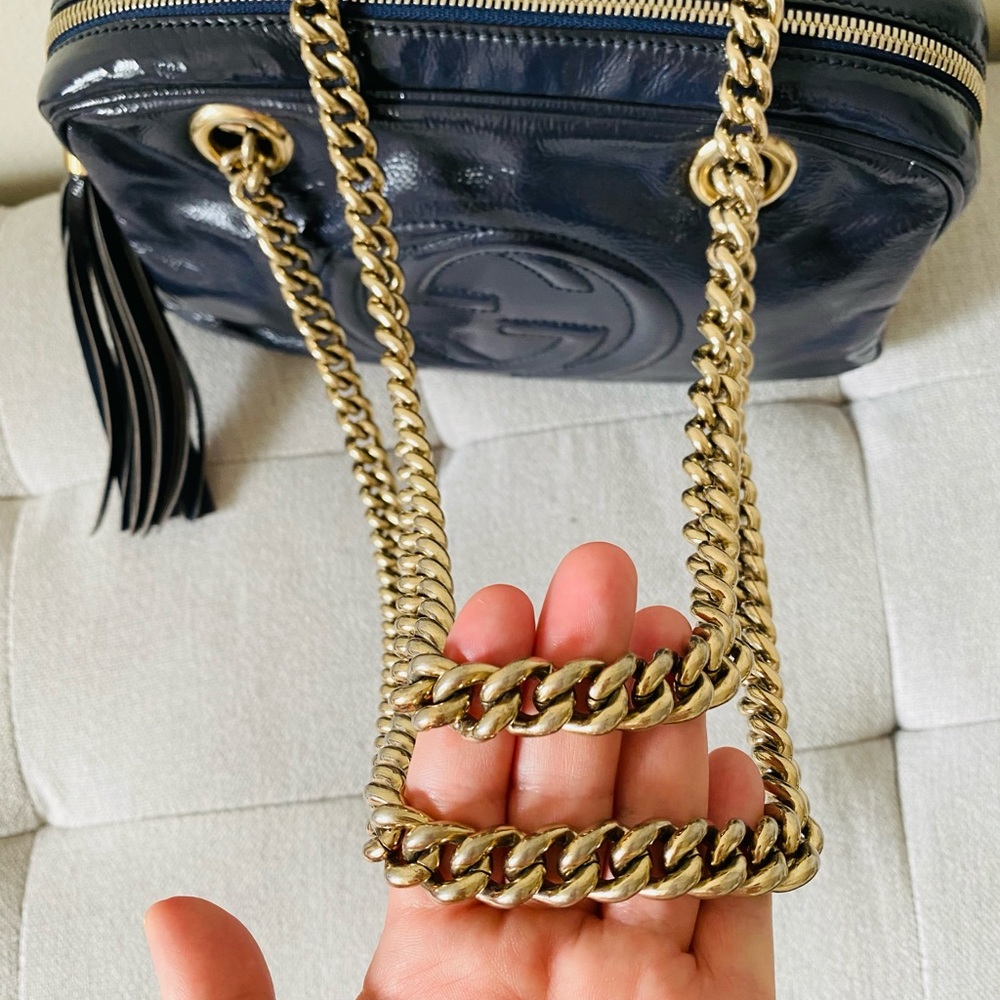Gucci Soho Disco Double Chain Shoulder Bag - Picture 9 of 16